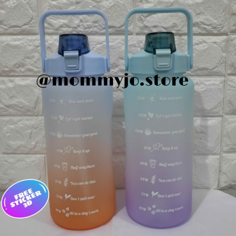 Botol minum Pastel 2 Liter - botol pastel motivasi - botol lucu - botol unik-2