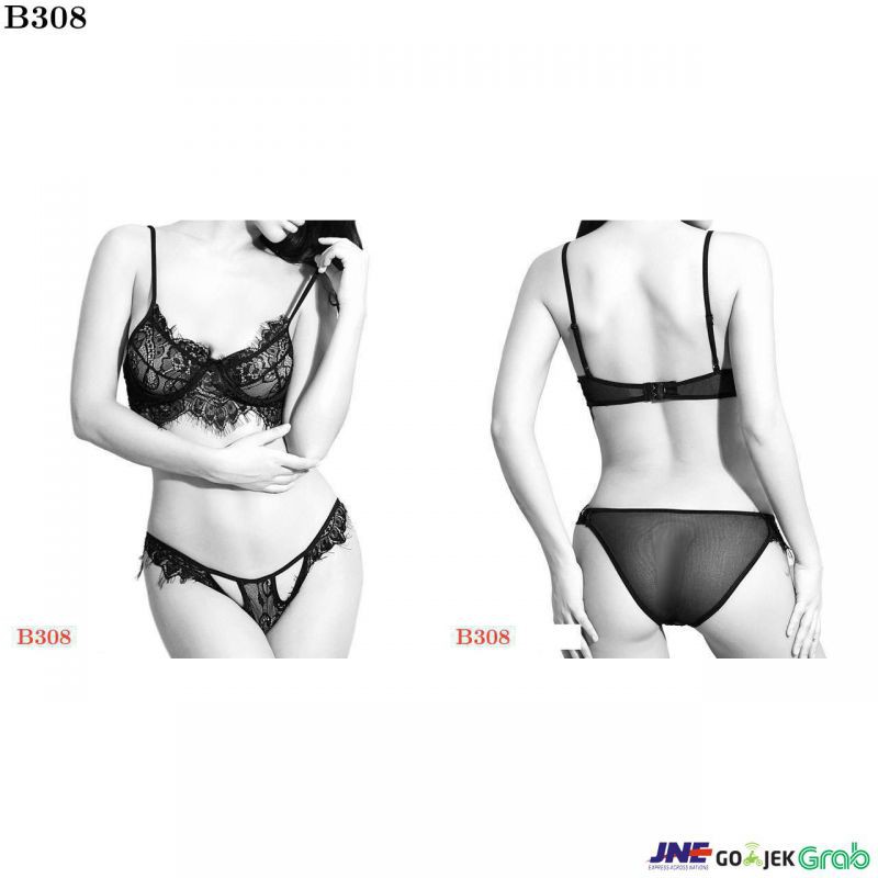 Bikini Bra Set Hitam Transparan, Bra Kawat