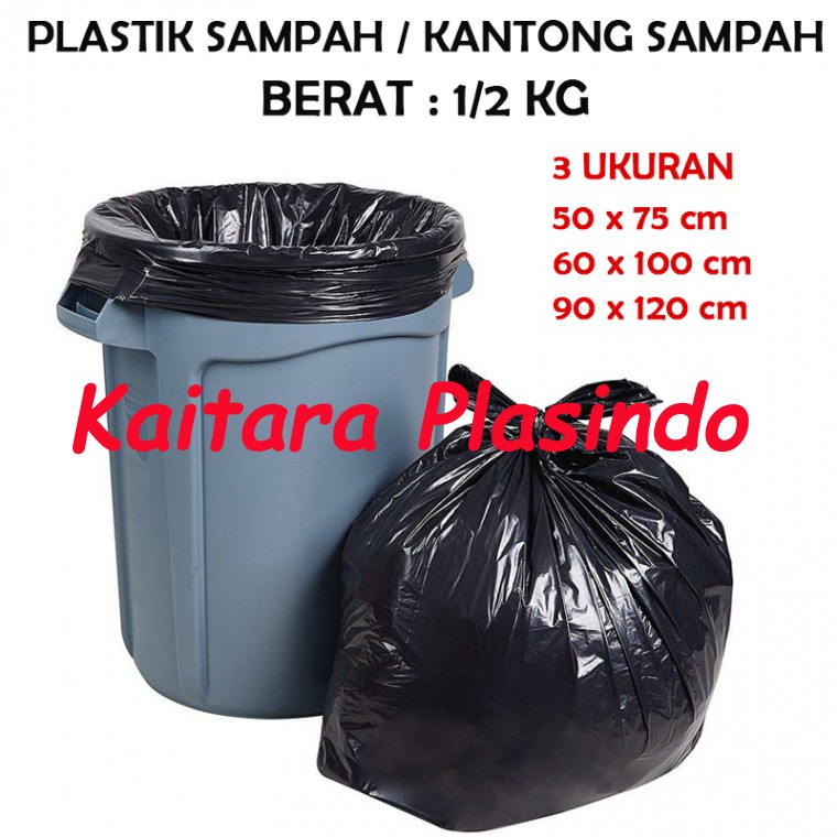PLASTIK SAMPAH 60x100 / TRASH BAG / kantong sampah warna hitam