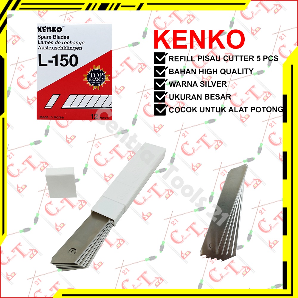 

Isi Cutter Besar Kenko 1 Pack Isi 5 Pcs Refill Cutter