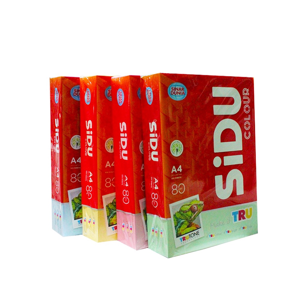 

SIDU - KERTAS HVS / KERTAS COPY WARNA A4 IT 80GR
