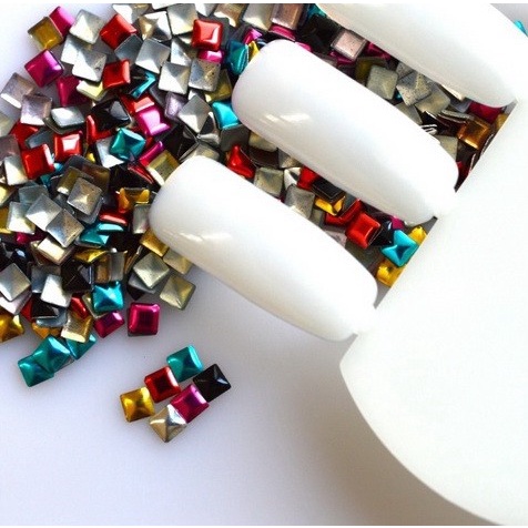 CLEARANCE SALE - Mix metalic square metal nail art