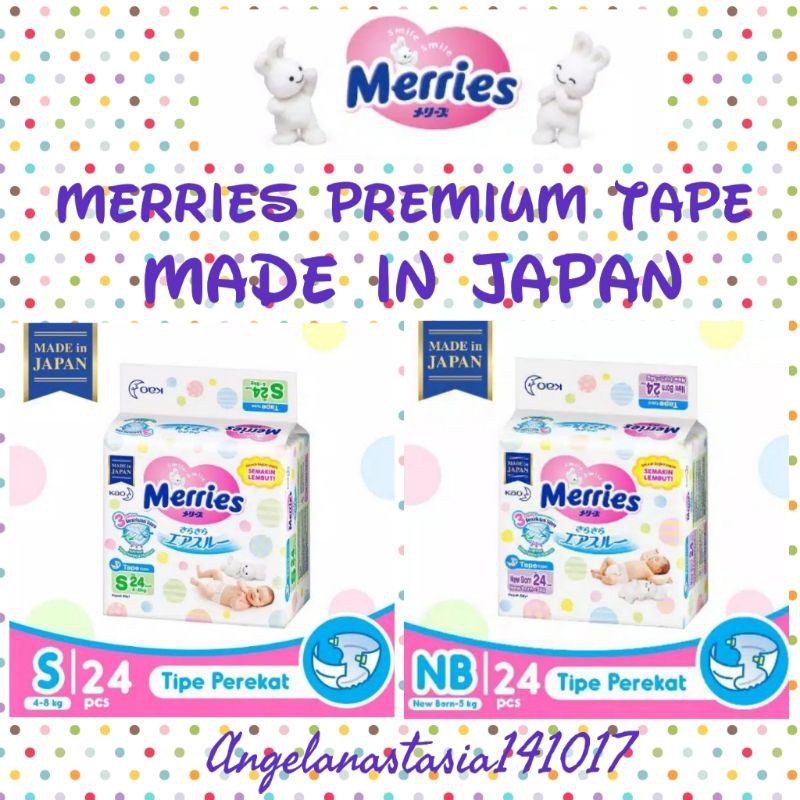 Promo Merries Premium Tape NB 24 NB24 nb 24 nb24 S24 S 24 s24 s 24
