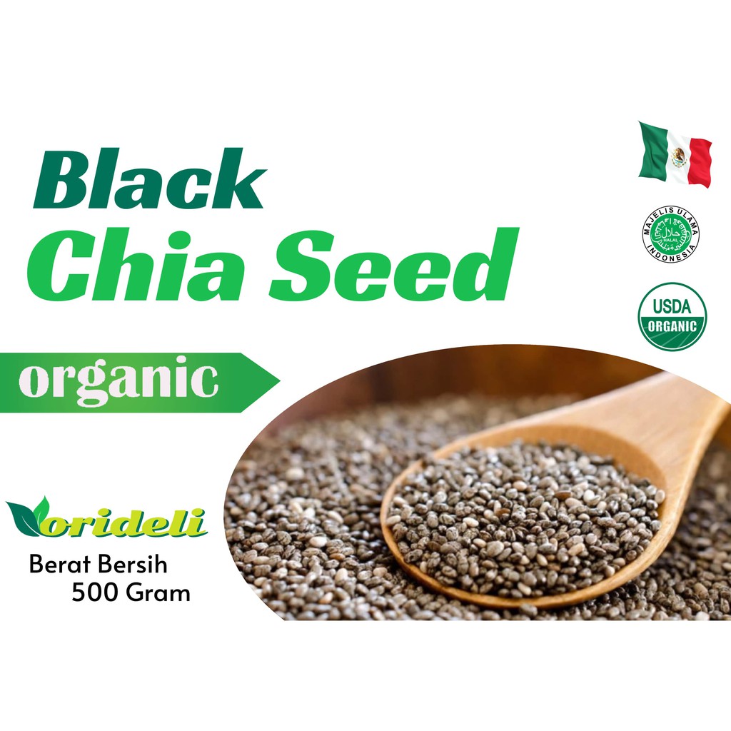 

Black Chia Seed Mexico Organic Kemasan 500gr