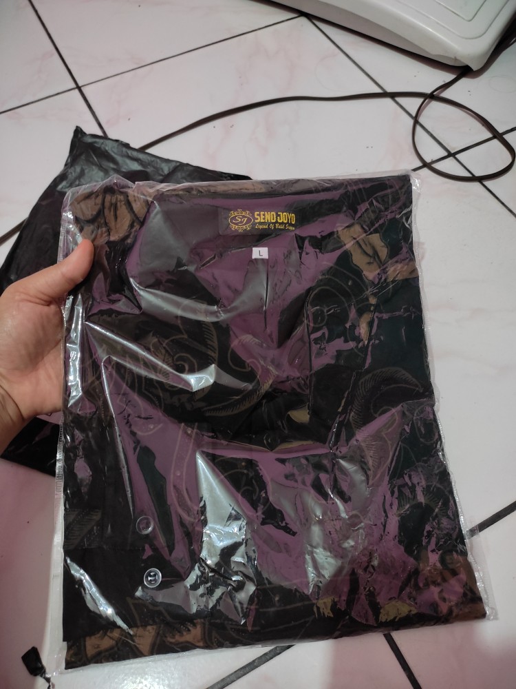 Batik Pria Sekar Kamboja Lapis Furing Katun Halus Sragenan Size M-xxl Asli Solo High Quality