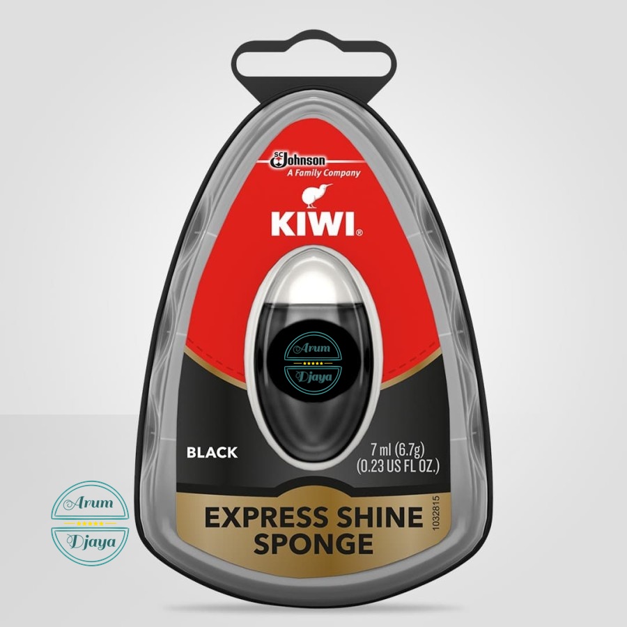 Kiwi Express Shine Sponge Hitam - Semir Sepatu Sponge Black 7mL