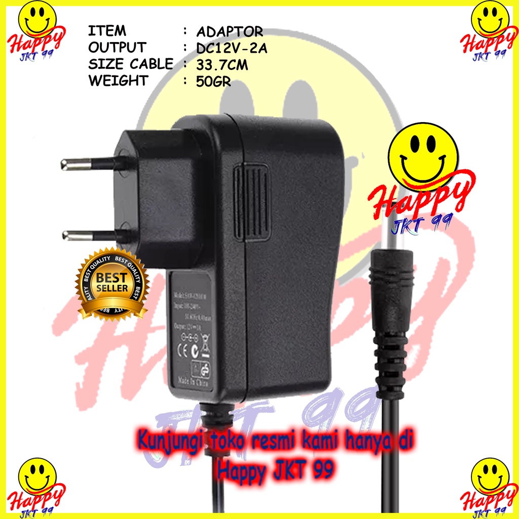 [ HAPPY JKT 99 ] ADAPTOR 12V 12 V 2A 2 A ORIGINAL