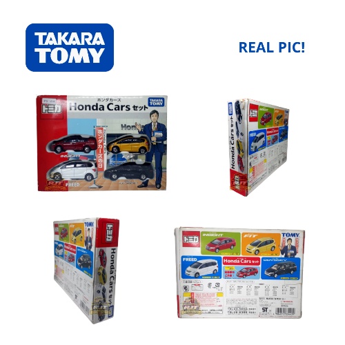Tomica Gift Set Honda Cars Set 4 pc Honda Insight Freed Odyssey Fit Diecast Mobilan Car Toys