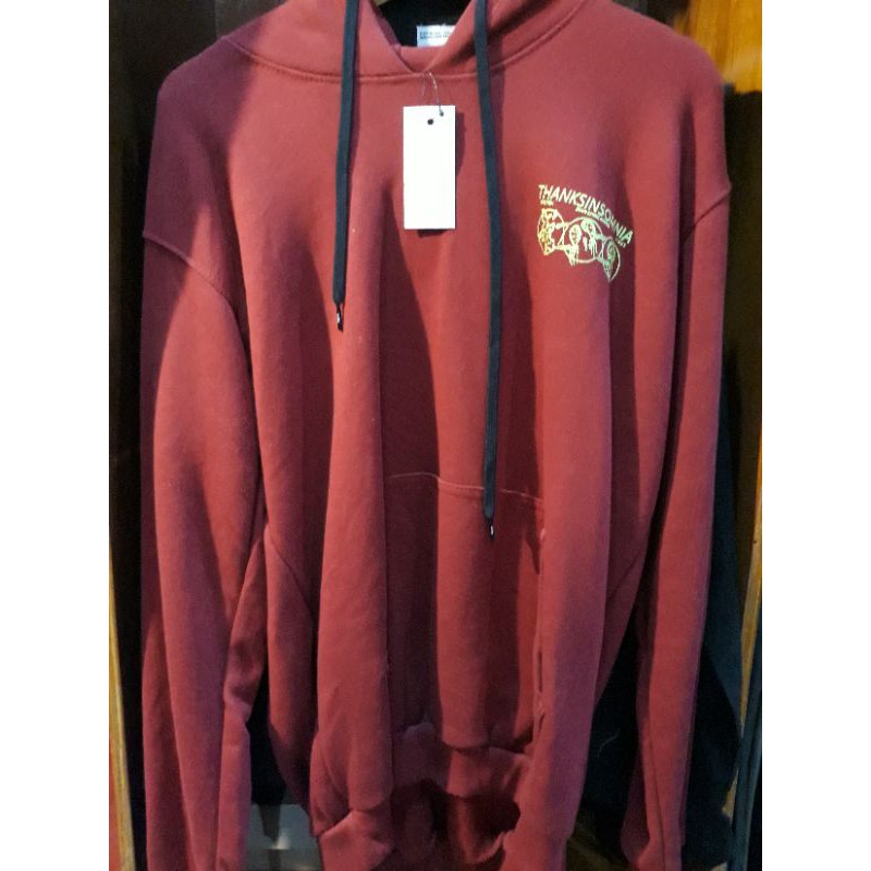 HOODIE MAROON THANKSINSOMNIA