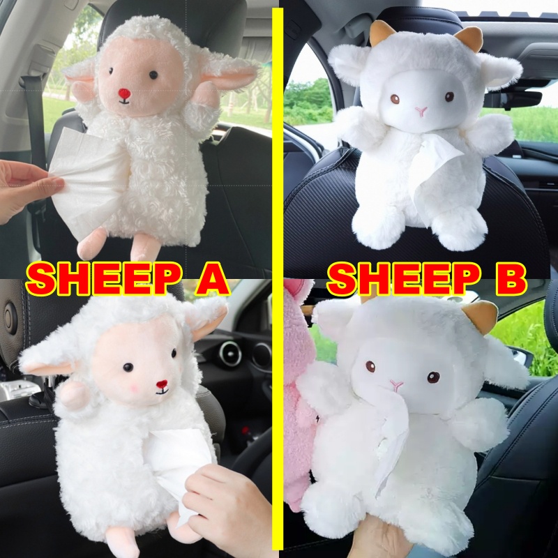 NEW SHEEP Kotak Tempat Sarung Tisu Gantung Belakang Jok Mobil Arm Rest Tissue Holder