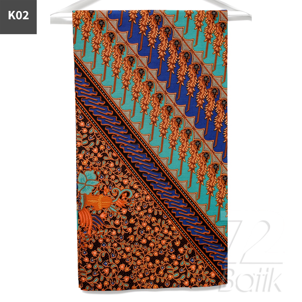 KAIN BATIK PREMIUM Bahan Katun Motif Parang Warna Biru 721326 Cap 72 Jarik Jarit Samping Kebat Panjang Batik Katun Modern Premium Bahan Seragam Batik Pernikahan Kantor Keluarga Murah Kamen Jadi Batik Bali Lembaran