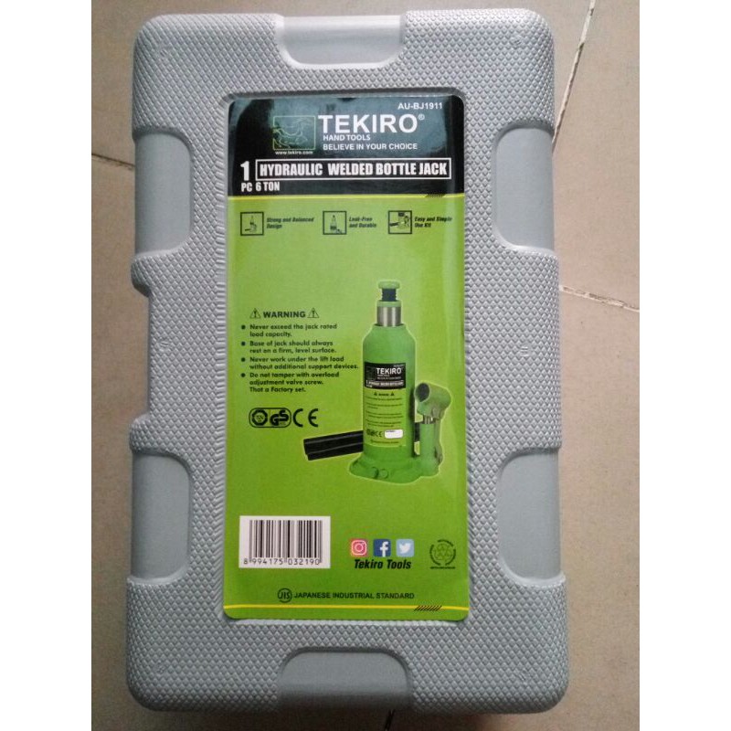 tekiro BJ1003 BJ1911 dongkrak botol 6 ton hydraulic bottle jack 6ton BJ 1003