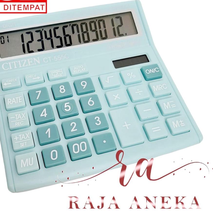 

KALKULATOR FANCY WARNA WARNI CALCULATOR CITIZEN 555N 555 N 555 C 555 COLOUR SERIES 12 DIGIT CHECK ULANG CHECK CORRECT BISA HITUNG ULANG