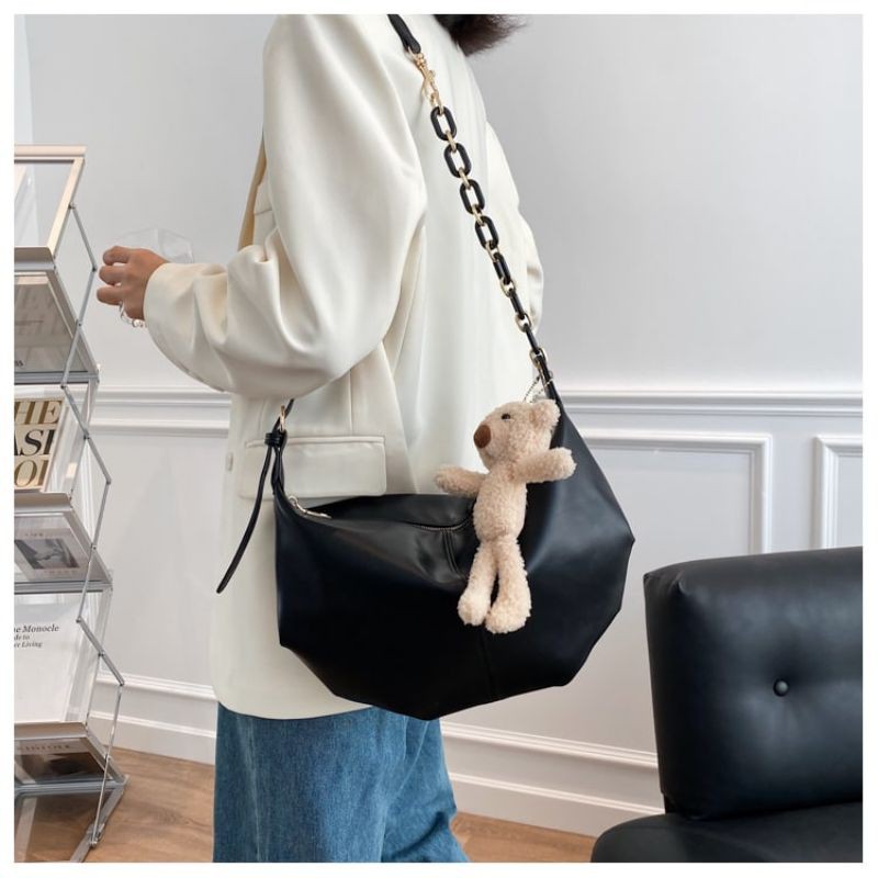 Leather Doll Messenger Sling Bag