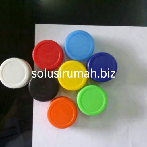 TUTUP BOTOL AQUA KEMASAN neck 30mm 30 mm warna random boleh tulis bila kosong random