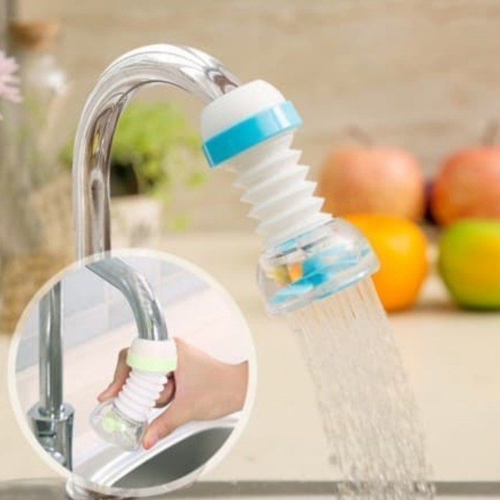 Sambungan Kran Air Fleksibel Keran Putar 360 Filter Shower