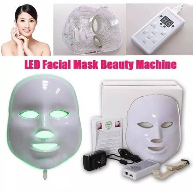 ALAT FACIAL MASKER WAJAH LED PDT PHOTON 7 WARNA LED MASK 7 COLOR - PERAWATAN WAJAH MASKER LED