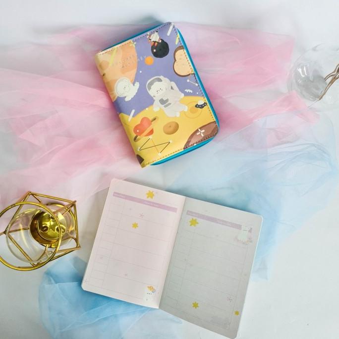 

ARAMI Colorful Hard Cover Diary Notebook Zipper | Buku Catatan Journal