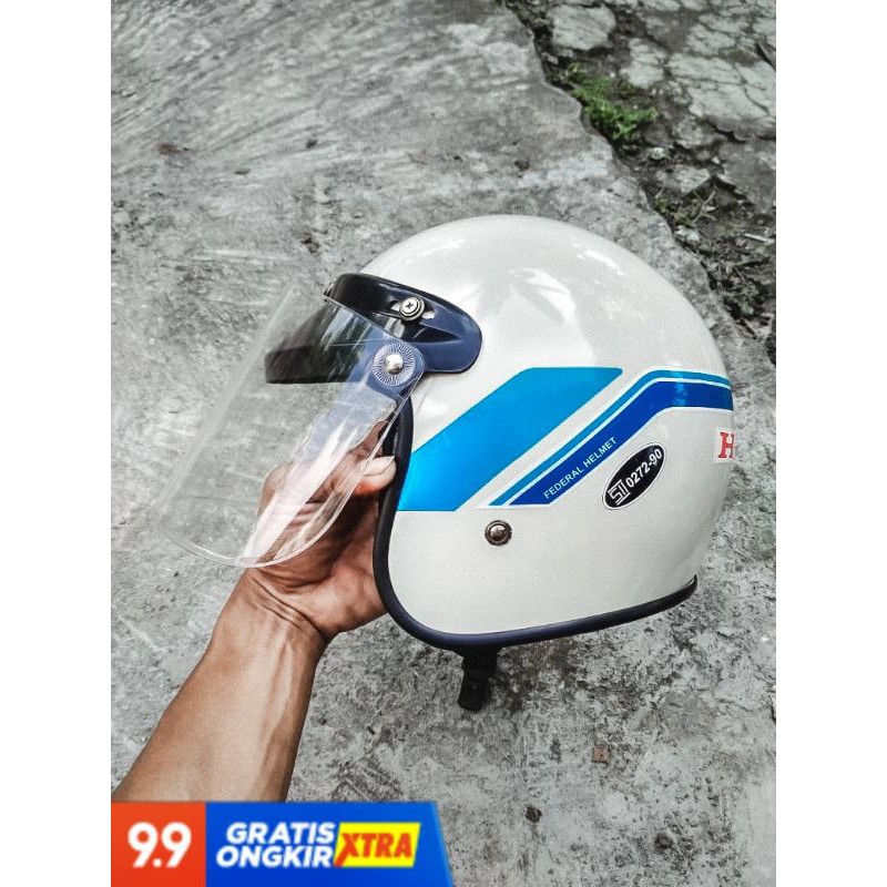 Helm GL Pro series plus kaca injak - Helm Jadul GL Helm Vintage