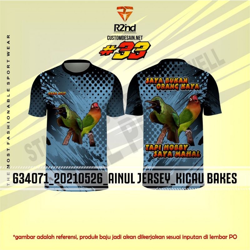 Jersey printing Burung