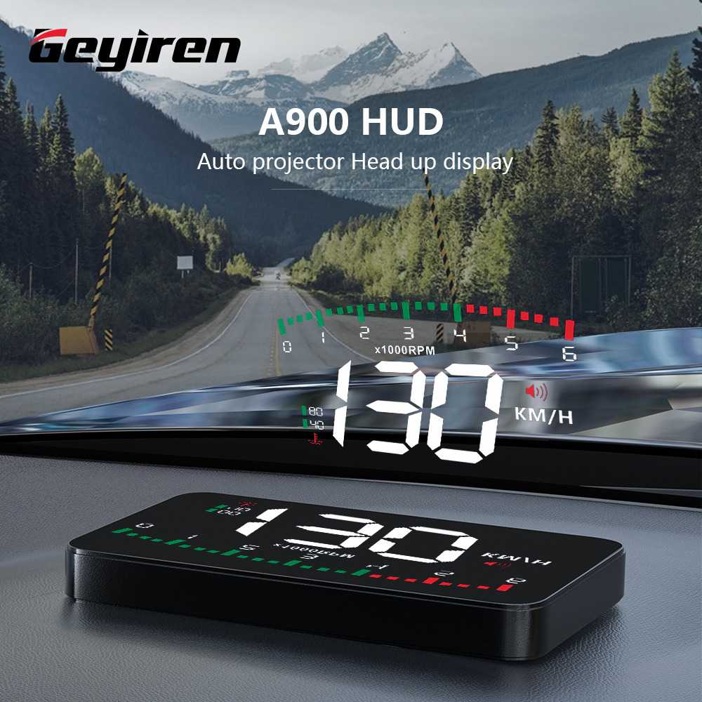 Display HUD Mobil OBD2 Speedometer Head-Up Projector