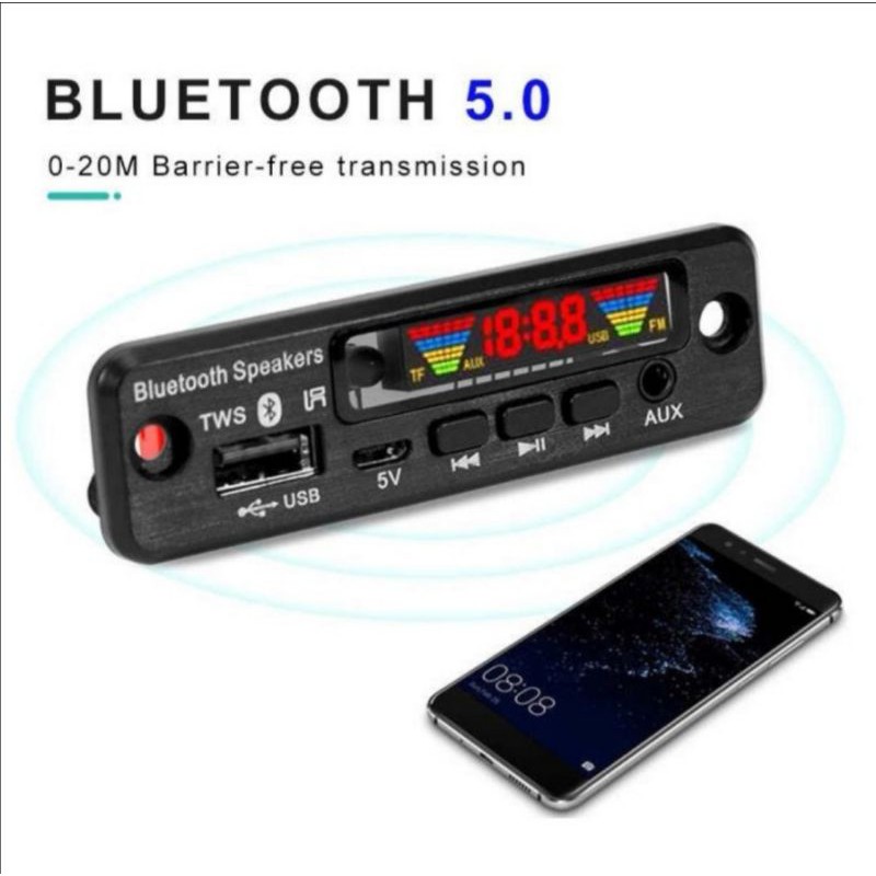 KIT MODUL Bluetooth 5.0 TWS MP3 USB loseless PLAYER FM Radio REMOTE
