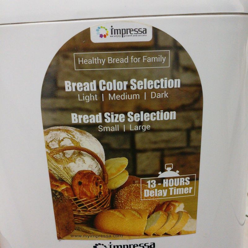 Bread Maker Impressa IMP801-B / Alat Pembuat Roti Instan