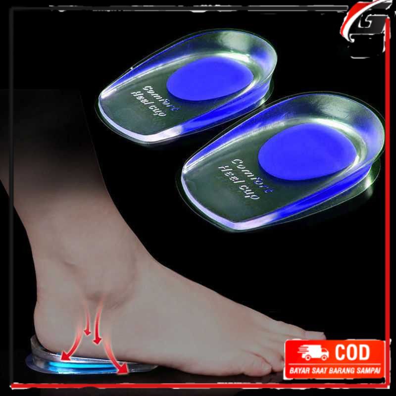 Insular Alas Kaki Sol Sepatu Soft Silicone Gel Half Heel Biru