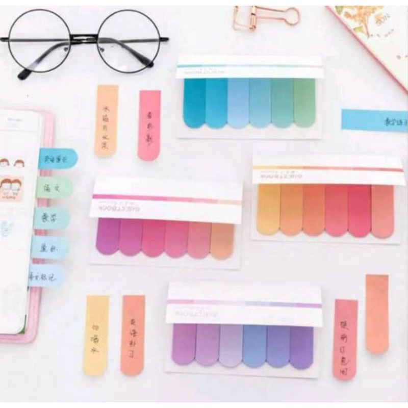 

6pcs Bullet Sticky Notes Colourfull untuk Jurnal Bujo Studigram // Dimino