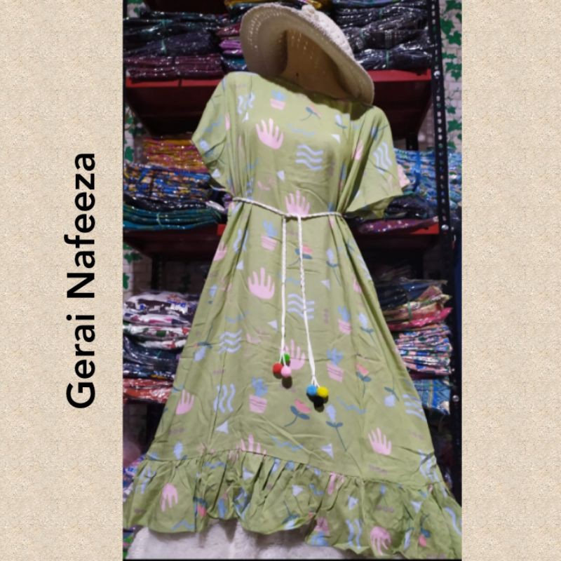 daster ruffle, daster kekinian