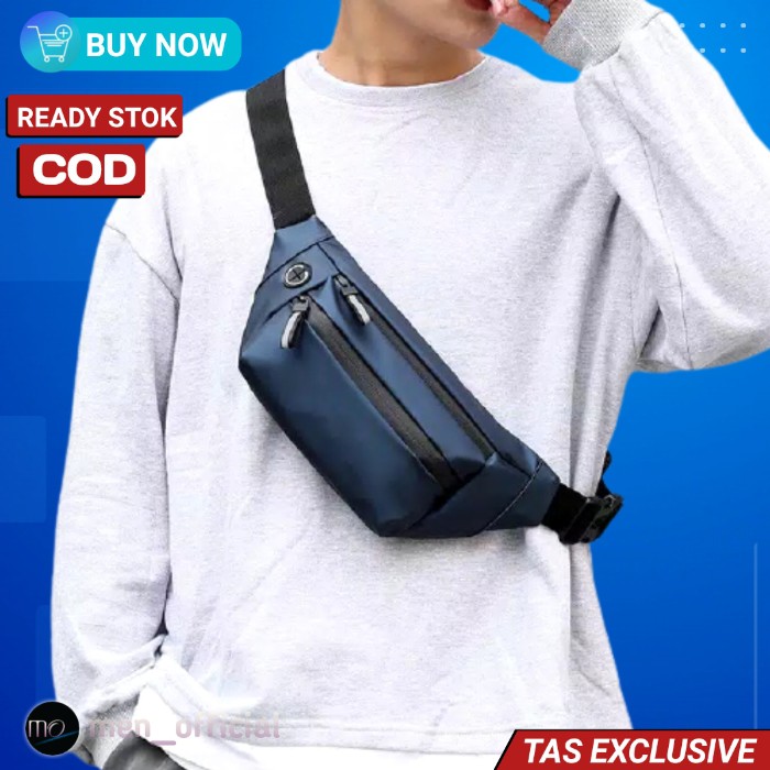 TAS PRIA SELEMPANG SAMPING WAITSBAG ANTI AIR WB COWOK LAKI WATERPROOF PRIA TERBARU IMPORT 276 DISTRO