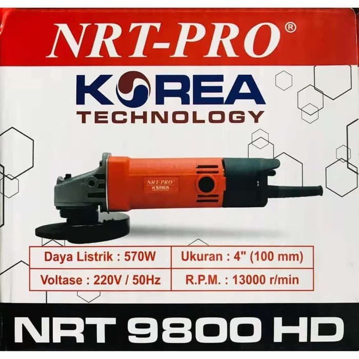 Mesin Gerinda Tangan NRT PRO type 9800 HD TOP BGT kekuatannya