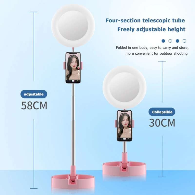 Ring light Cermin G3 Live Tiktok Led Selfie Fill Light and Mirror Kaca Make up lipat Tripod