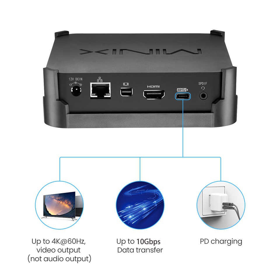 MINIX N42C-4 PLUS Mini PC - Intel N4200 RAM 4GB ROM 64GB - Windows 10 - MINI PC 4GB/64GB Expandable