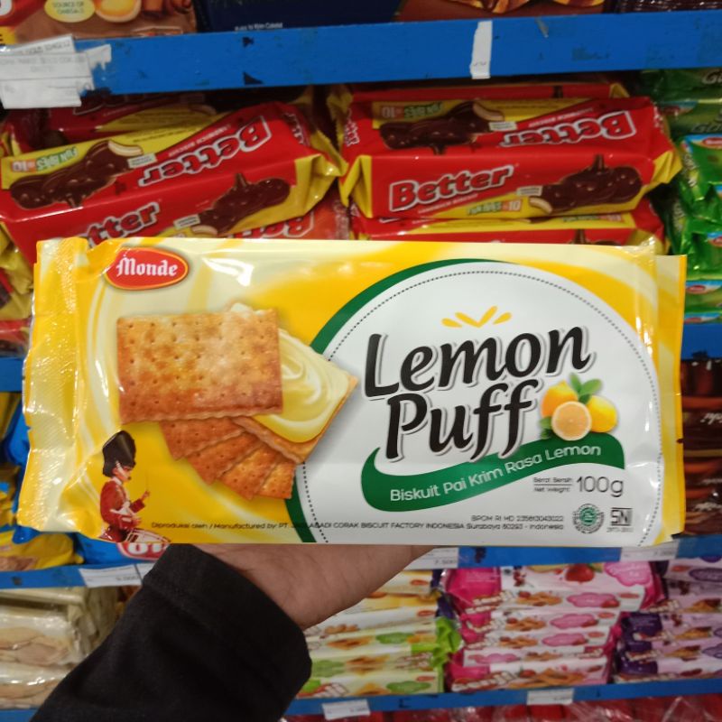 

Yummer l Snack camilan Monde Lemon Puff Biskuit