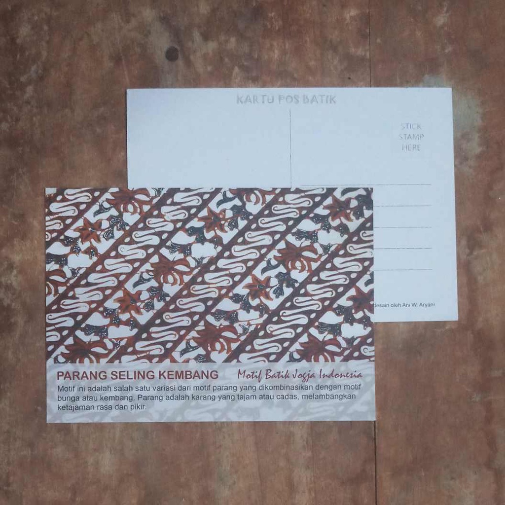 

KARTU POS BATIK INDONESIA POSTCARD MOTIF PARANGSELING KEMBANG ISI 8 LEMBAR BISA CAMPUR MOTIF