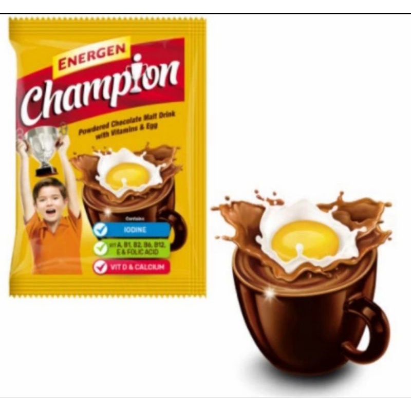 

Energen Champion renceng sachet minuman coklat