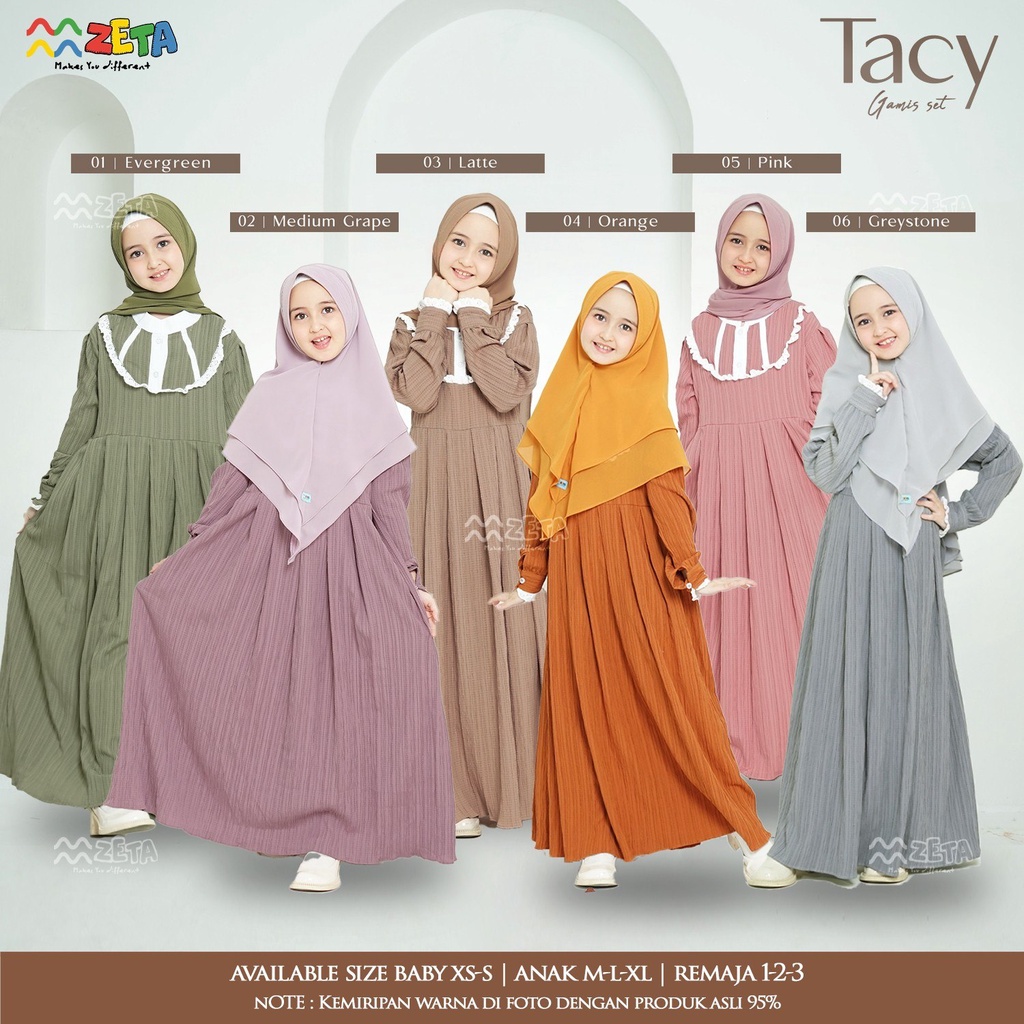 NEW COLLECTION TACY SERIES BY ZETA OUTFIT SIZE BABY | GAMIS ANAK PEREMPUAN | FASHION MUSLIM ANAK | G