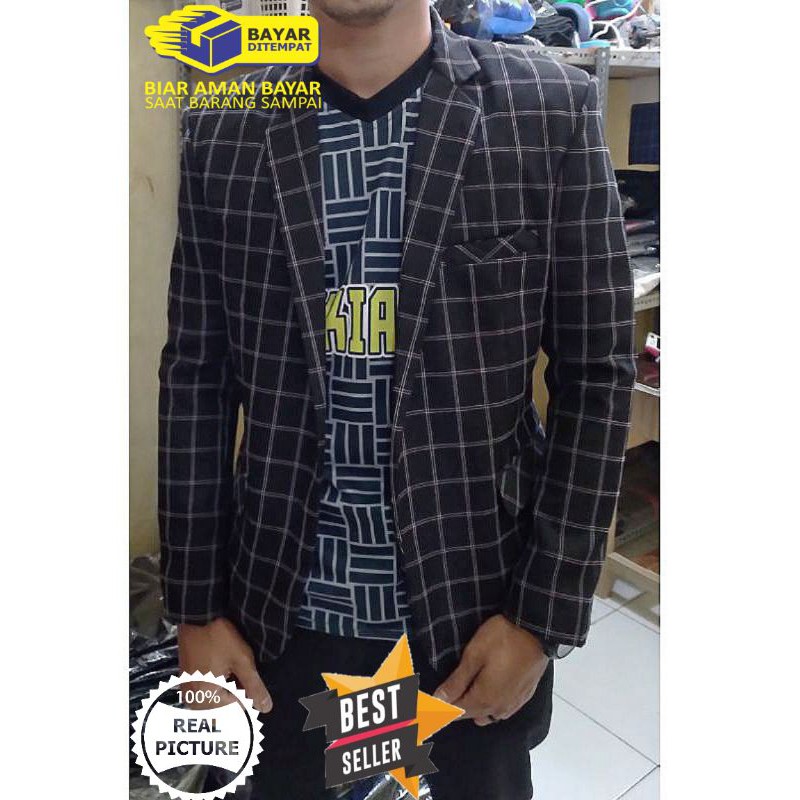 Blazer Kotak Pria/jas kotak pria/Jas model kotak/jas formal pria