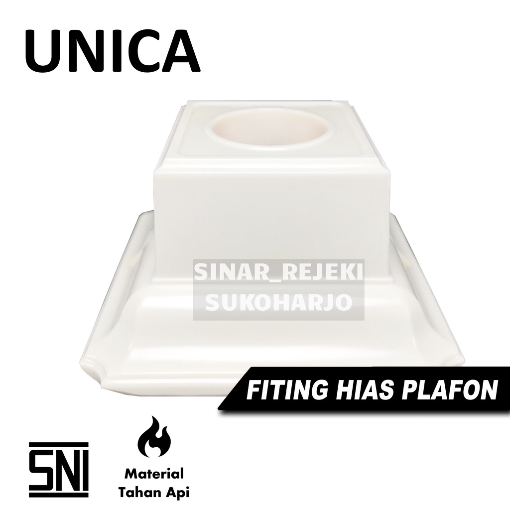 UNICA Fitting OB Tempel / Plafon, Bulat / Kotak Hias