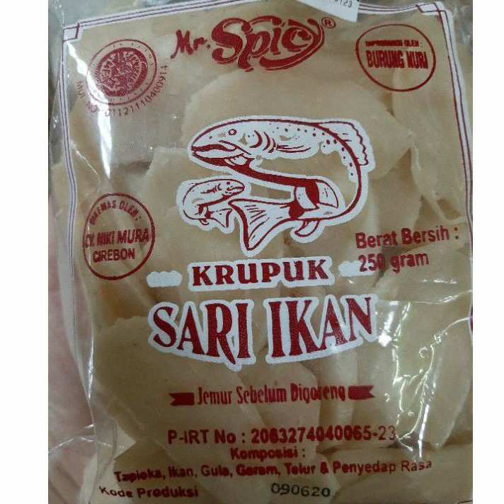 

Kerupuk Sari ikan Mr Spicy 250gr