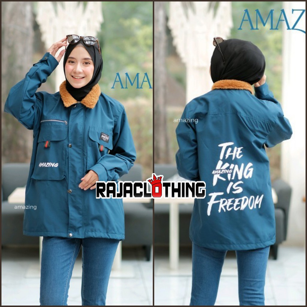 RCL - Jaket Pria Cozy Wanita Merk Amazing / Jaket Parasut Gunung / Jaket Windbreaker