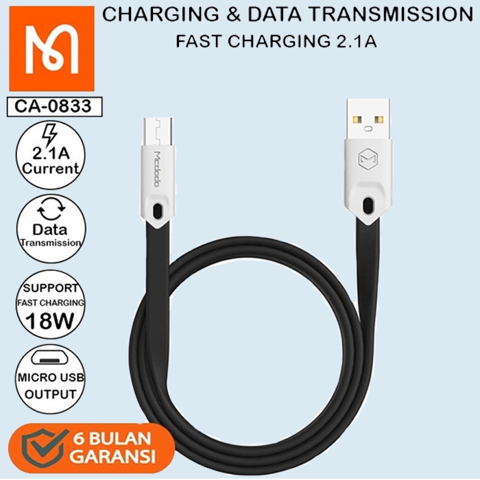 Mcdodo Ca-0833 Kabel Charger Gorgeus Series Micro USB Cable Fast Charging 2.4a 1m