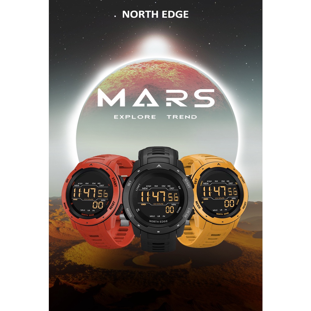 Jam Tangan North EDGE MARS WATERPROOF