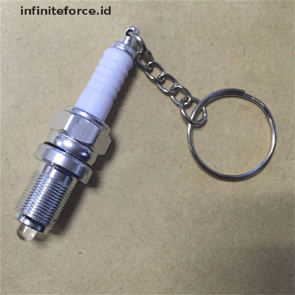 (Infiniteforce.Id) Gantungan Kunci Busi Casual Dengan Lampu Led