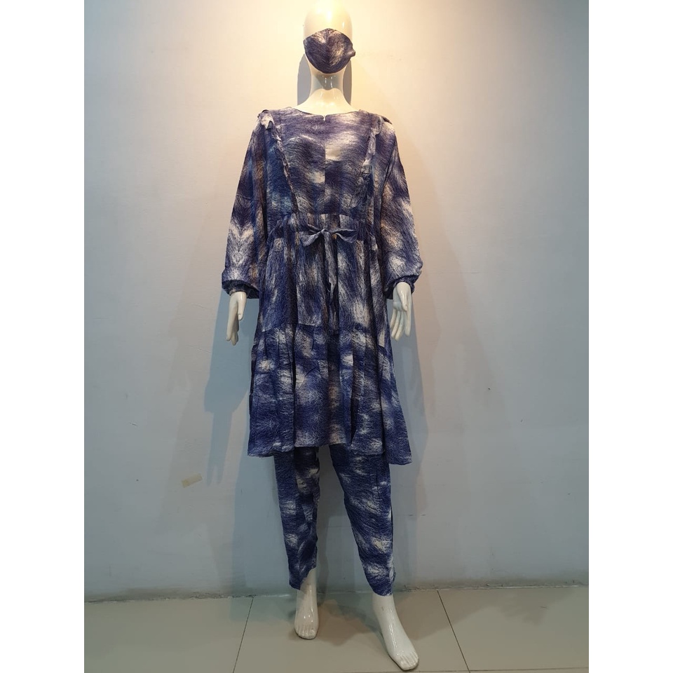 JOSJOLI_STORE/3699-3700 Setcel/Stelan Rayon Super Jumbo XXL Dan 5XL Free Masker/Busui