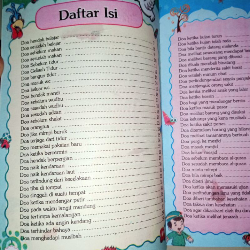 buku kumpulan DOA-DOA sehari hari untuk anak anak muslim A6