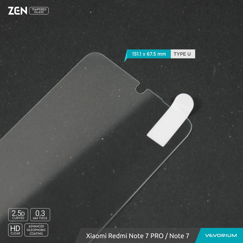 VEVORIUM ZEN 2.5D Clear Xiaomi Redmi Note 7 Pro Note 7 Tempered Glass Anti Gores Kaca