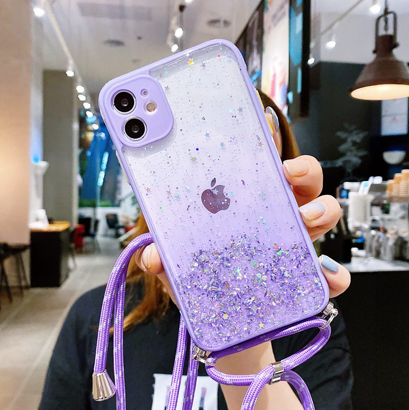 Lanyard STrap Starry Sky Soft Case OPPO A53 A33 A9 A5 A31 2020 A52 A92 A3S A7 A5S A12 F9 Pro 5 5S 5i C1 C3 C11 C15 C12 Silicone Casing