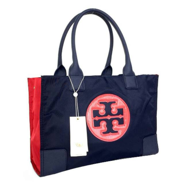 Tory Burch Ella Color Block Small Tote  totebag tas original authentic asli dustbag tb